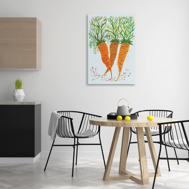 Stupell Whimsical Garden Carrots Canvas Wall Art Design By Kay Widdowson