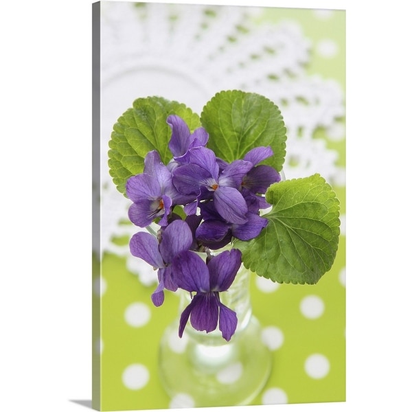 "Posy of violet flowers" Canvas Wall Art