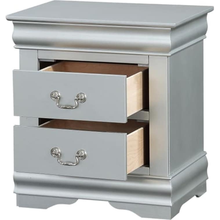 Louis Philippe Nightstand in Platinum - Bed Bath & Beyond - 35427465