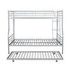 preview thumbnail 13 of 37, Full XL Over Queen Metal Bunk Bed with Trundle