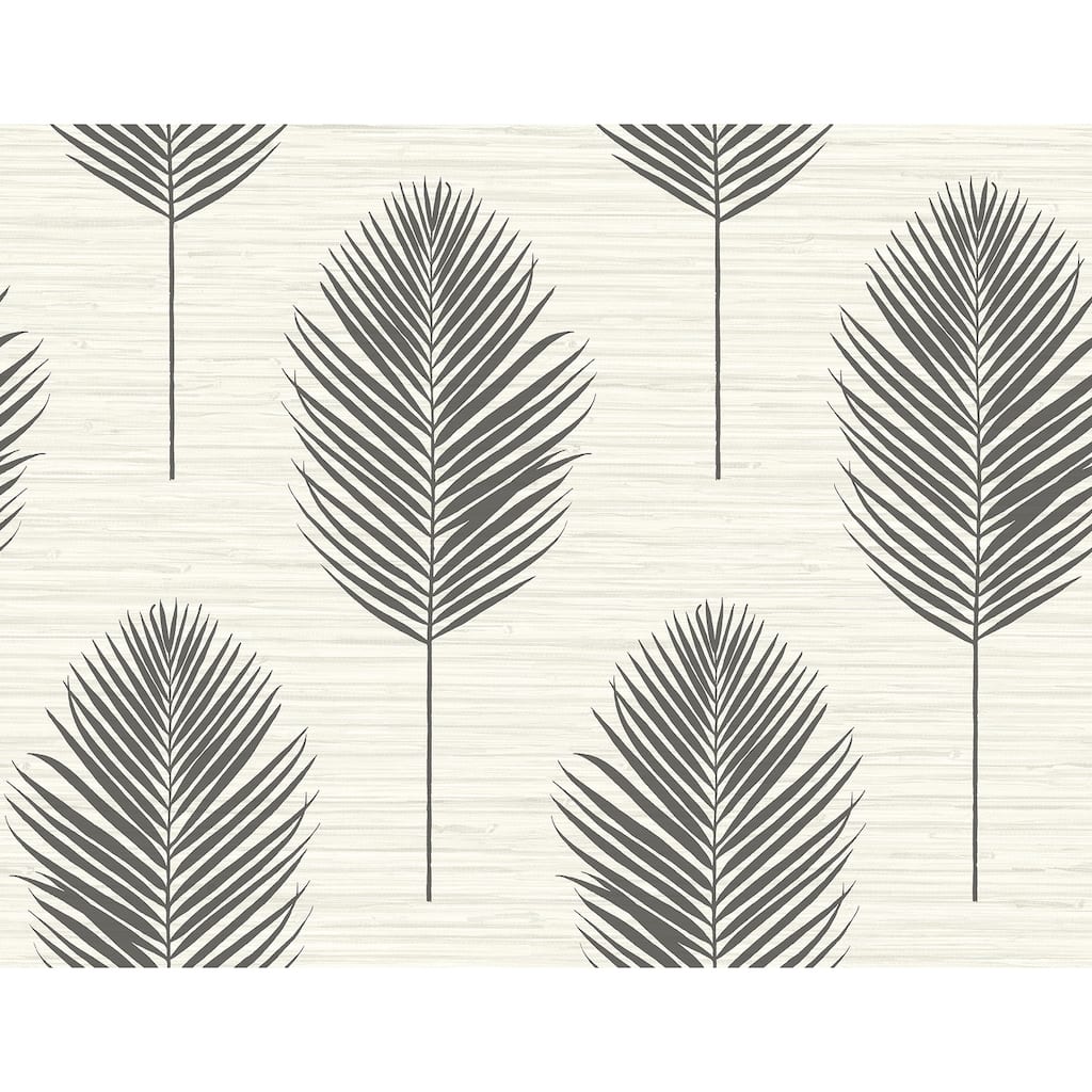 A-Street Prints Bali Black Fern Wallpaper