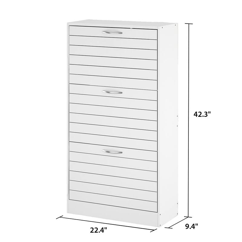 Shoe Cabinet with Flip Drawer for Entryway Rack Storage Organizer
