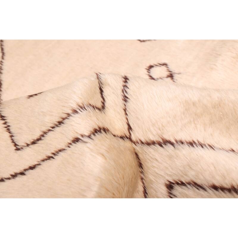 ECARPETGALLERY Hand-knotted Pak Finest Marrakesh Cream Wool Rug - 5'0 x 6'3