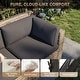 preview thumbnail 48 of 179, AOXUN Fire Pit Conversation Set Rattan Sofa Set Outdoor Furniture With Cushions