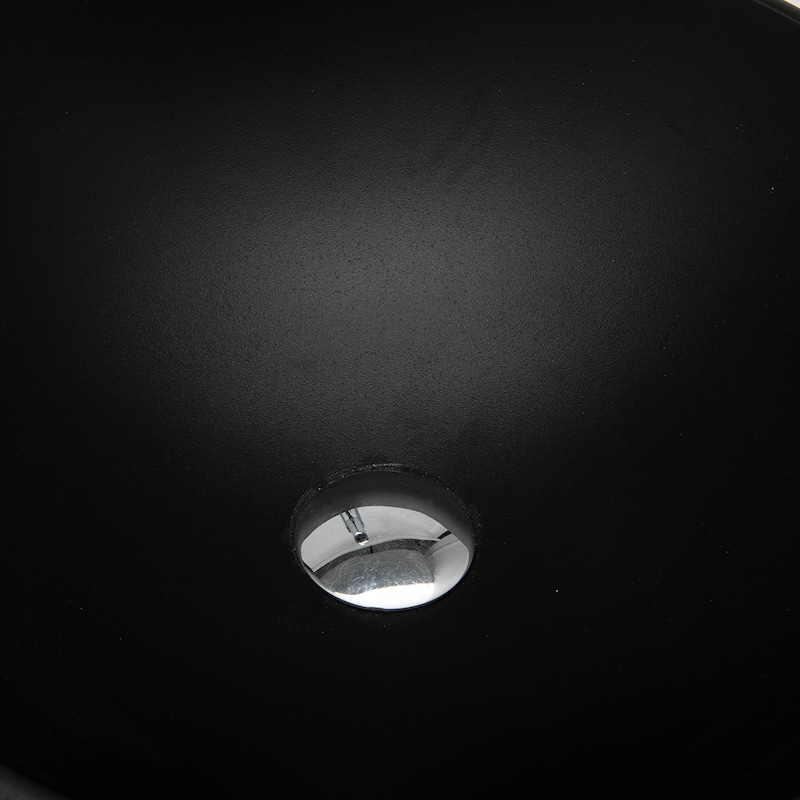 Vinnova Glass Circular Vessel Bathroom Sink without Faucet