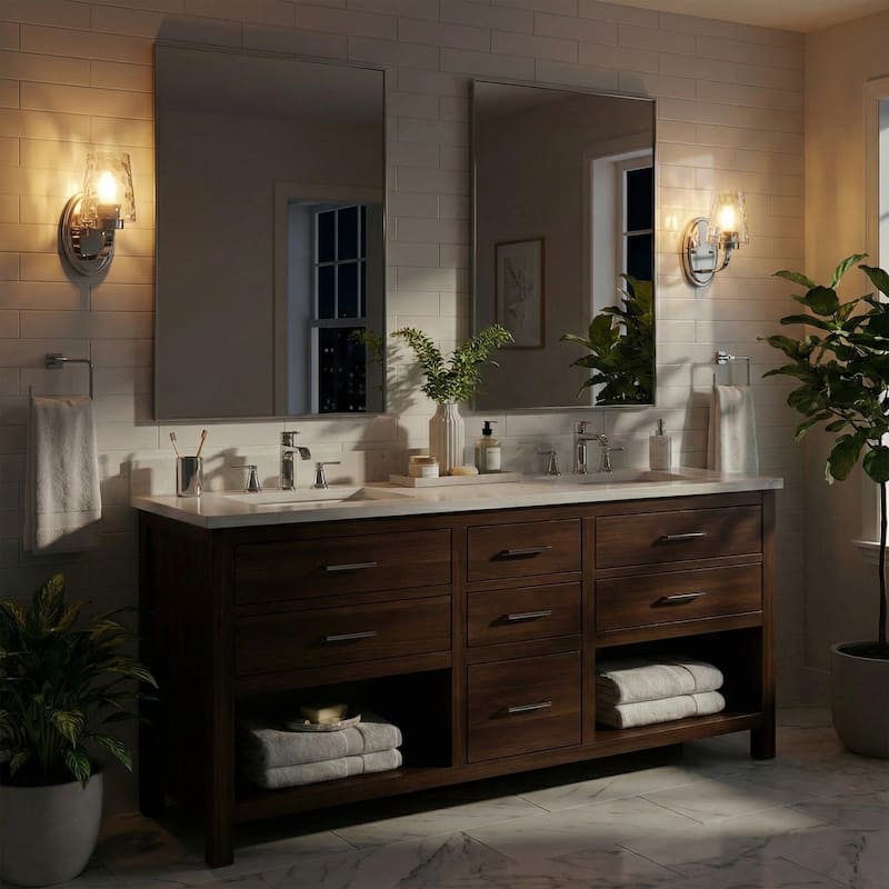 Acroma Modern Bathroom Vanity Light Art Glass Wall Sconce