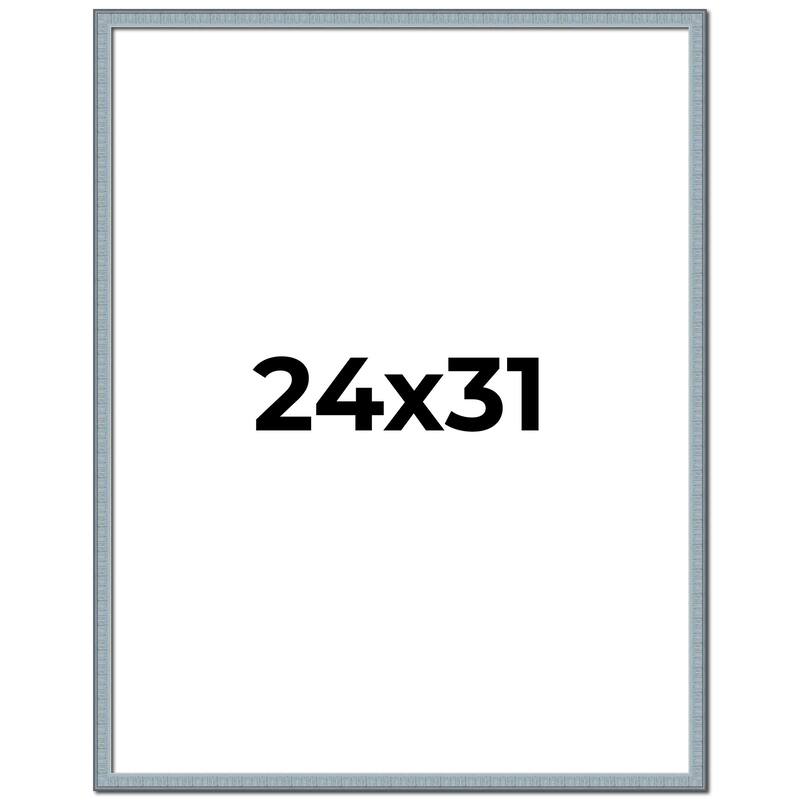 24x31 Frame Rustic Sky Blue Solid Wood Picture Frame | 0.75 Inch
