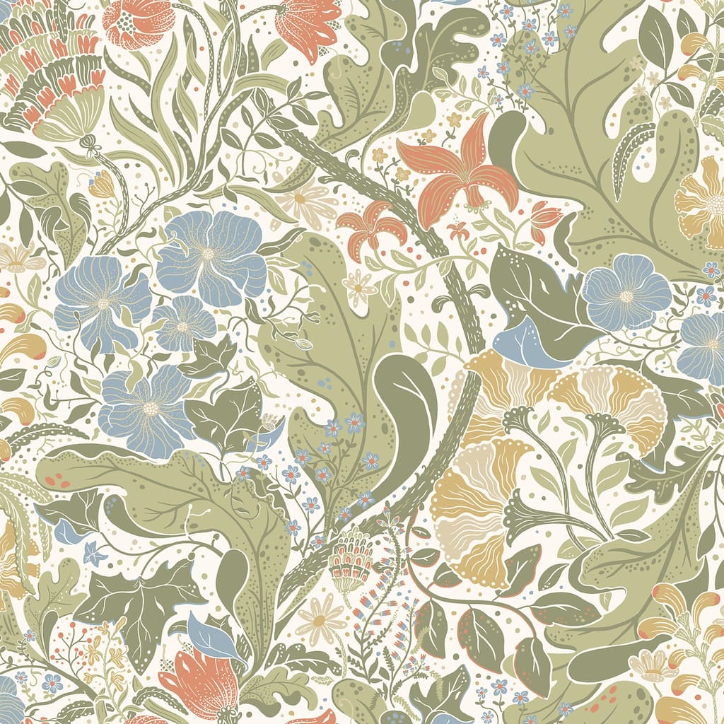 A-Street Prints Elise Cream Nouveau Gardens Wallpaper