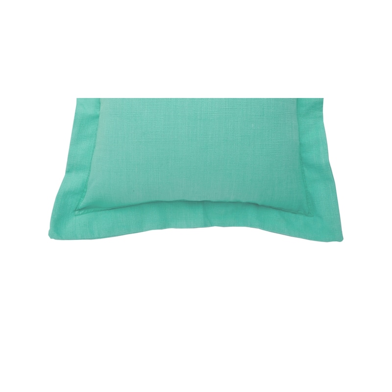 Aqua Flange Throw Pillow