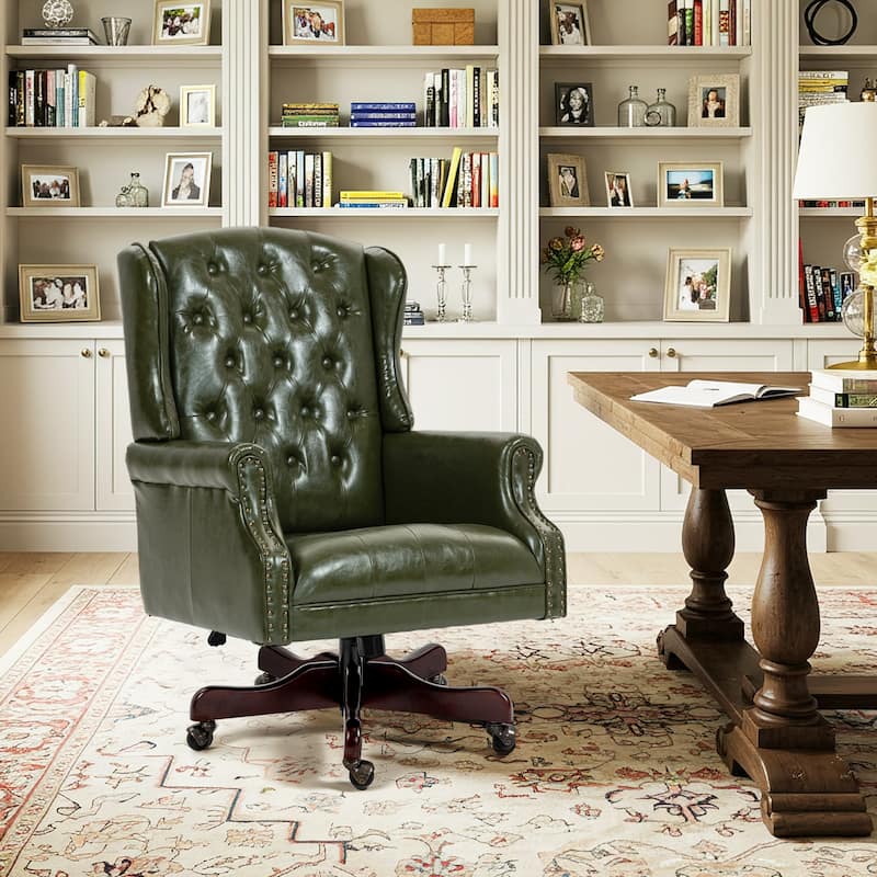 AVAWING Classic Executive Office Chair High Back Wingback Boss Chair