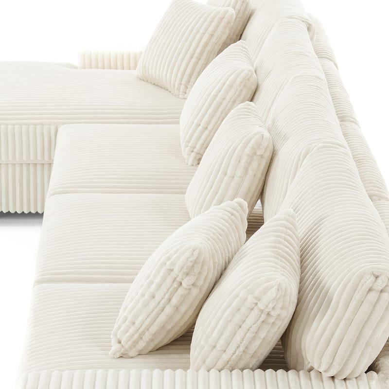 Anne 150" W Oversized Upholstered Modular Sectional Sofa