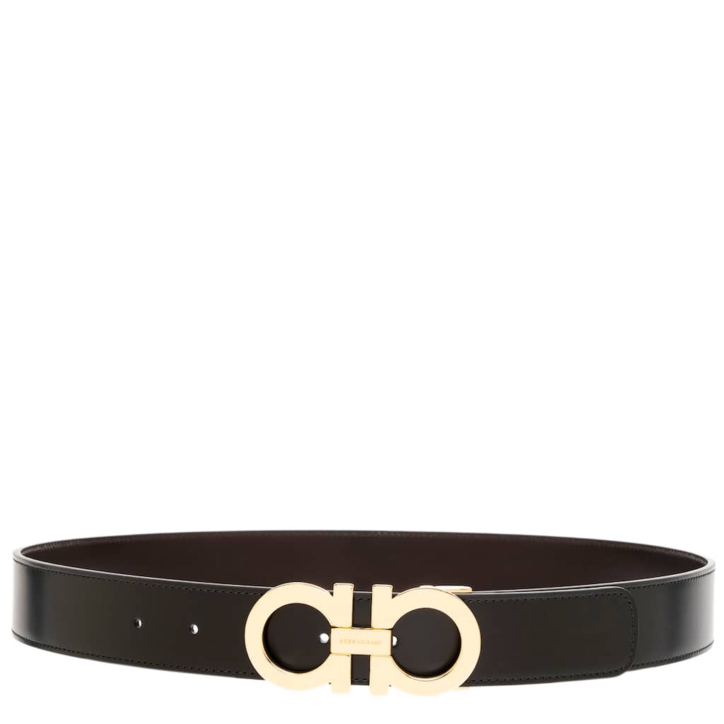 Ferragamo Men's Reversible Gancini Belt 1.4" Wide