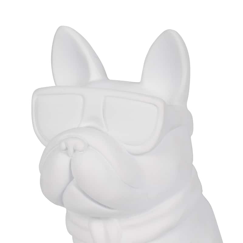 Sagebrook Home 10" Solid Color Cool Shades Novelty Boston Terrier - 7" x 5" x 10"
