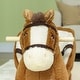preview thumbnail 9 of 7, Qaba Baby Rocking Horse, Plush Animal Rocker with Sound, Wooden Base, & Safety Belt for Ages 18-36 Months, Brown