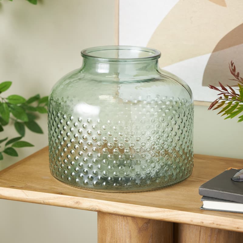 Glass Spotted Vase - Green - Roche River Decor