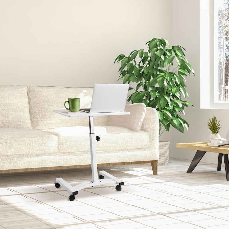 airLIFT Mobile Height Adjustable Solid-Top Laptop Desk Cart