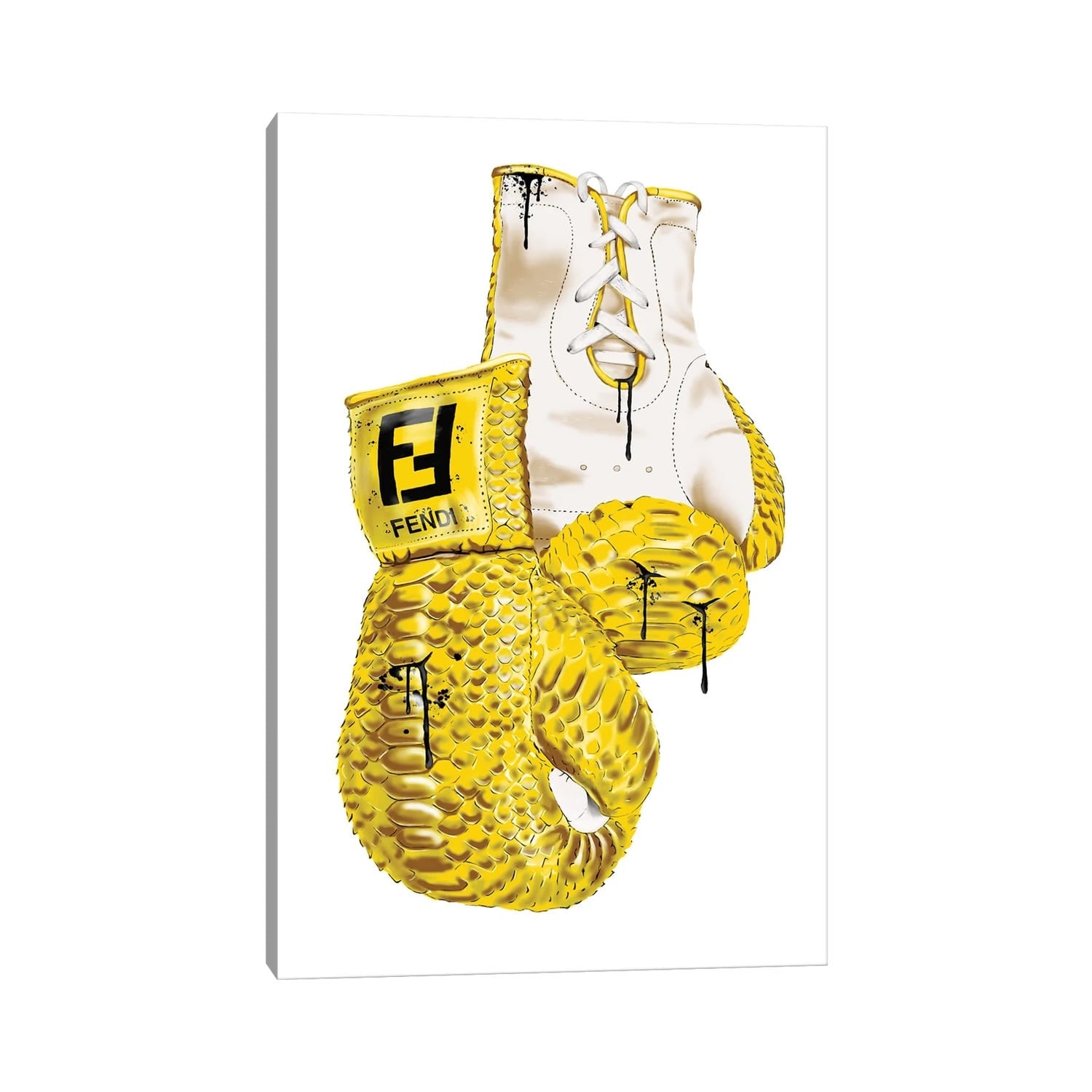 iCanvas LV Boxing Gloves by Elias Mikael Framed - Bed Bath