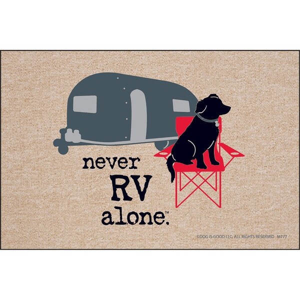 Shop High Cotton Front Door Welcome Mats Never Rv Alone Dog 18