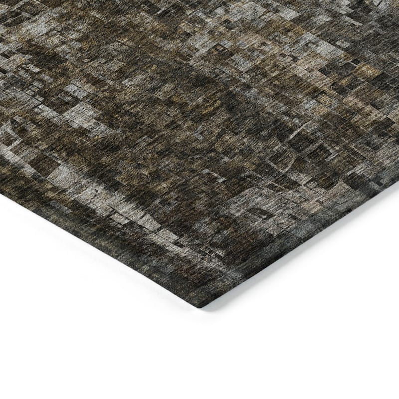 HomeRoots Abstract Transitional Rectangle Outdoor Rug