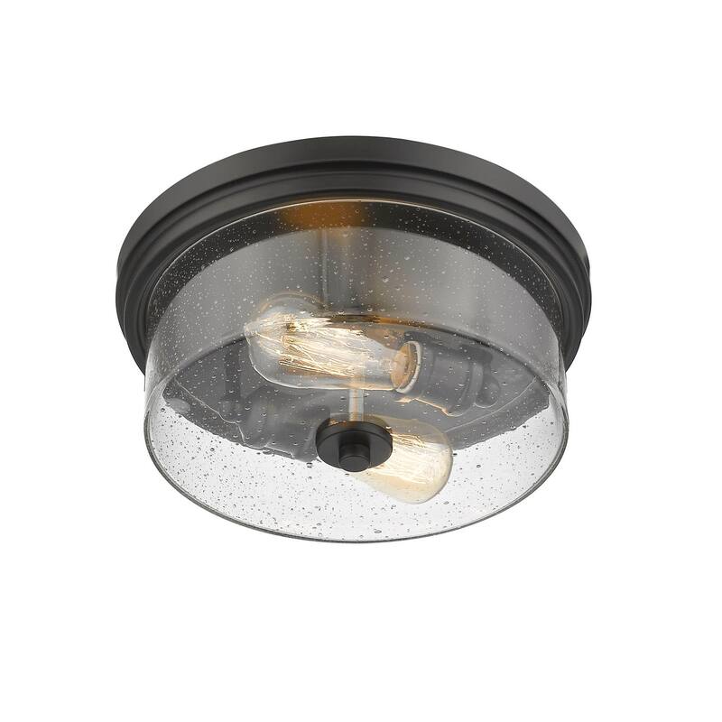 Bellevue Trigvey 2 Light 13" Wide Flush Mount Drum Ceiling Fixture