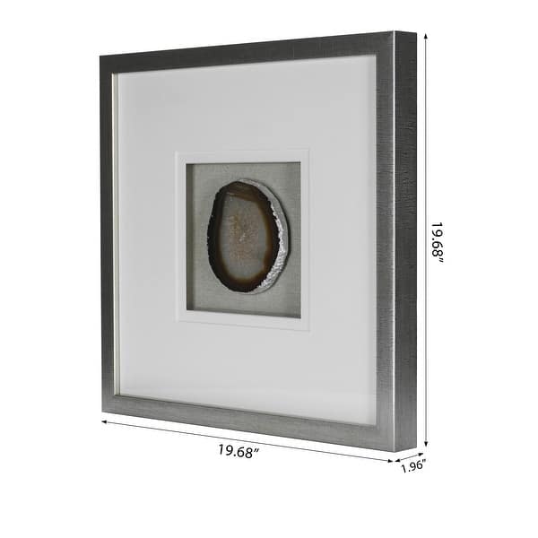 dimension image slide 1 of 2, HUJI Agate Slice Shadow Box Wall Decor