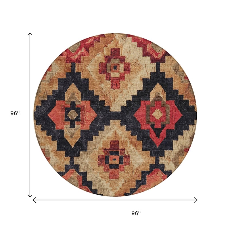 HomeRoots Aztec Transitional Rectangle Outdoor Rug