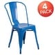 preview thumbnail 116 of 164, Metal Indoor/ Outdoor Stackable Bistro Chair (Set of 4)