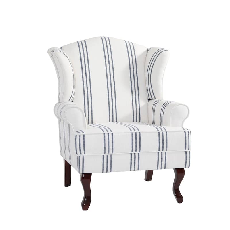Mid-Century Modern Upholstered Wingback Accent Chair
