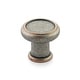 preview thumbnail 1 of 3, Schaub and Company Steamworks 1-1/4" Contemporary Industrial Round Distressed Pewter/Copper