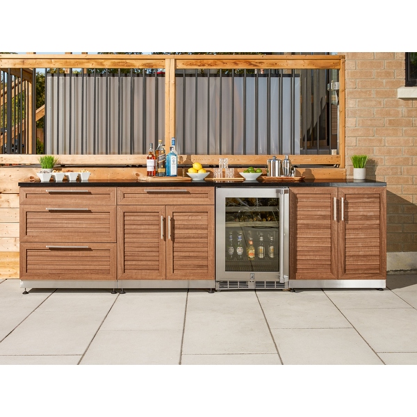 NewAge Products Stainless Steel 5 PC Outdoor Kitchen Cabinet Set with 33 Performance Gas Grill Bed Bath Beyond 40657277