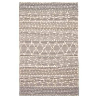 ECARPETGALLERY Braid weave Sienna Brown Wool Rug - 5'1 x 7'11