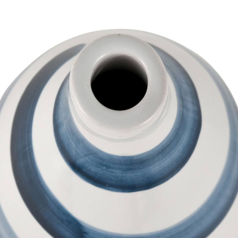 Elk Home Indaal White Earthenware 5.5 Inch Wide Vase