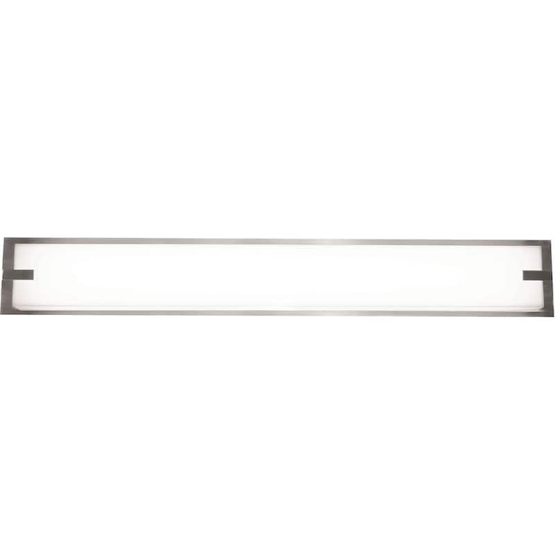 Sinclair 39-inch Satin Nickel LED Vanity, White Shade