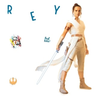 Brown & White & Blue Star Wars Episode Ix Rey Giant Wall Decals by RoomMates