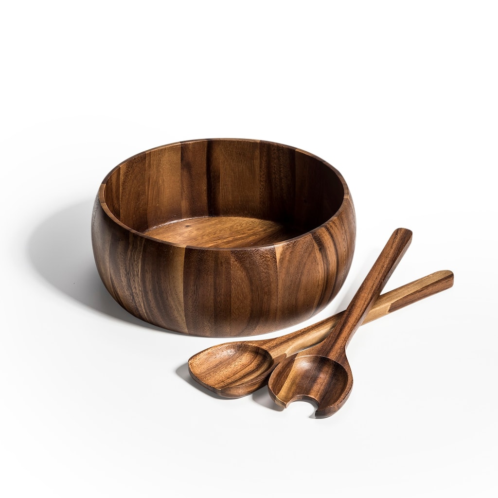 Large Salad Bowl with Servers -10" bowl - 10 x 10