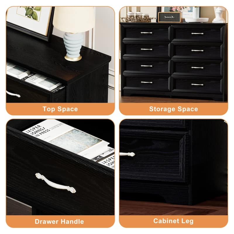47.6″L x 15.7″W x 36.7″H 3 Drawer Bedroom Chest of Drawers