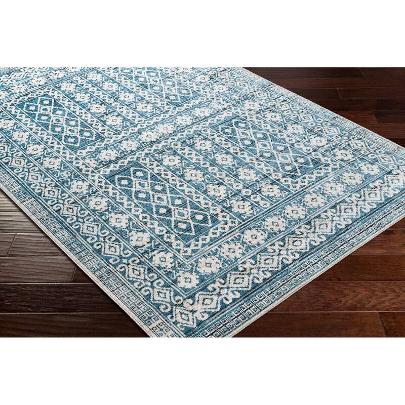 Livabliss Avonia Machine Washable Bohemian Floral Area Rug