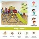 preview thumbnail 10 of 23, Kids Climbing Dome with Slide and Fabric Cushion for Garden Yard - 96" x 72" x 36" (L x W x H)