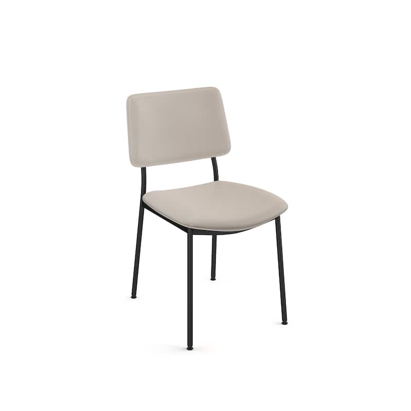Amisco Sullivan Upholstered Dining Chair with Open Back and Metal Legs