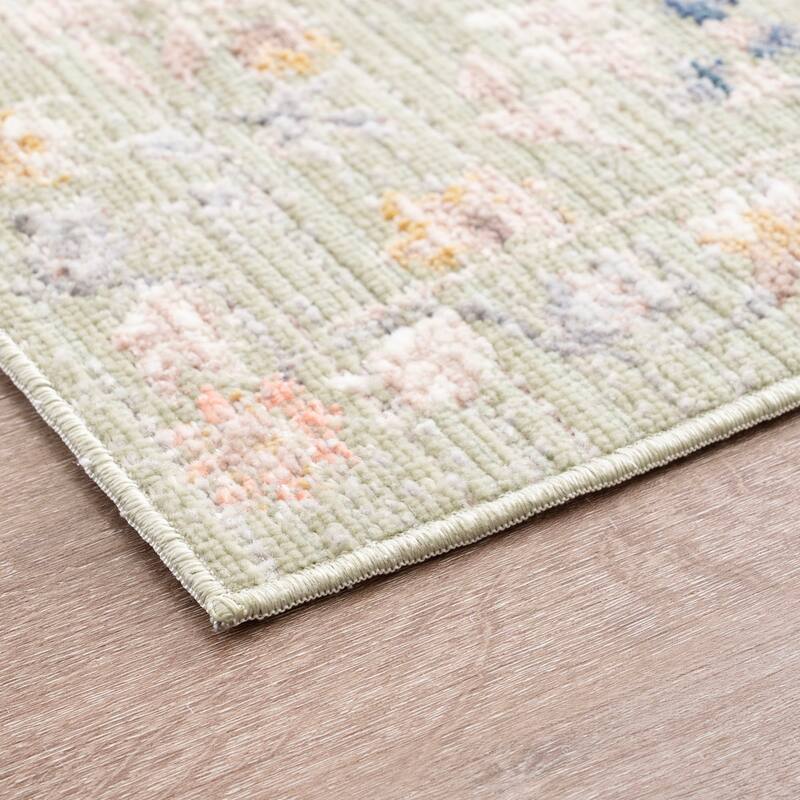 Crosswood Helen Traditional Floral Indoor Polyester Area Rug