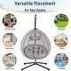 preview thumbnail 73 of 77, Wicker Hanging Egg Chair for Indoor and Outdoor Relaxation