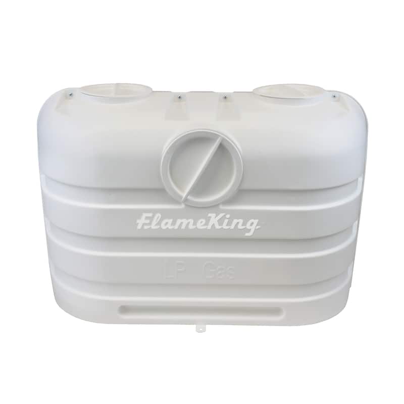 Flame King Dual 20LB Propane Tank Light Plastic Heavy Duty Cover (White)