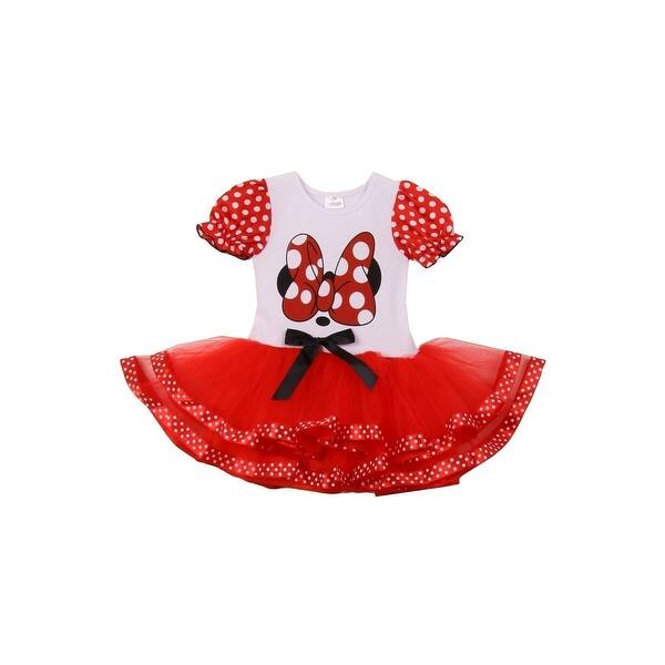 Cinderella Couture Little Girls White Red Dot Minnie Mouse Tutu Dress Overstock 29595095