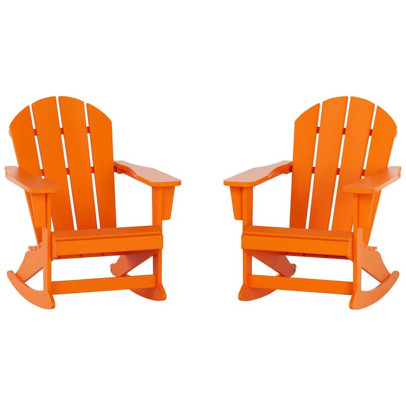 Polytrends Laguna Hdpe All Weather Outdoor Patio Rocking Chair (Set of 2)