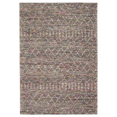 ECARPETGALLERY Braid weave Sienna Black Wool Rug - 5'2 x 7'6