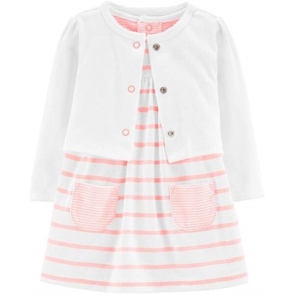 baby girl dress and cardigan set