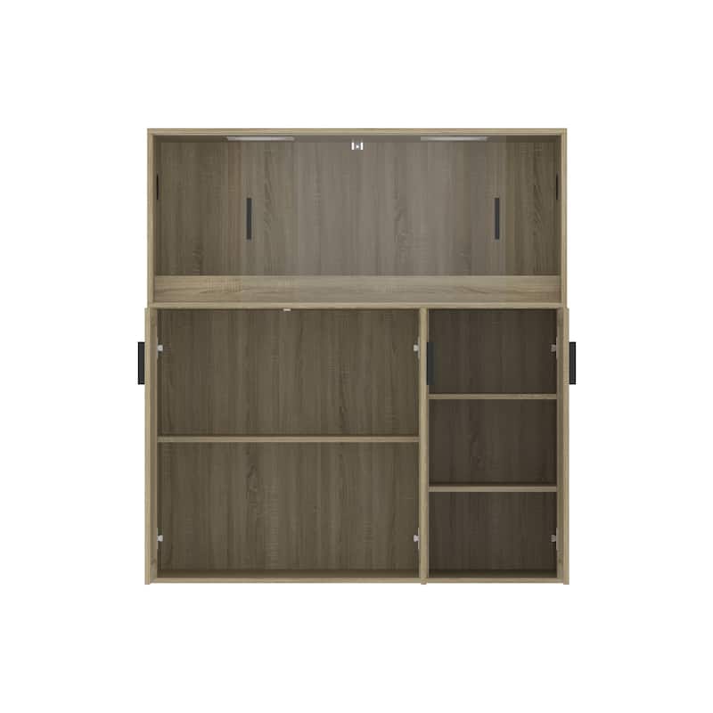 Reptile Cabinet Reptile Enclosure Cabinet with Tempered Glass Sliding Doors