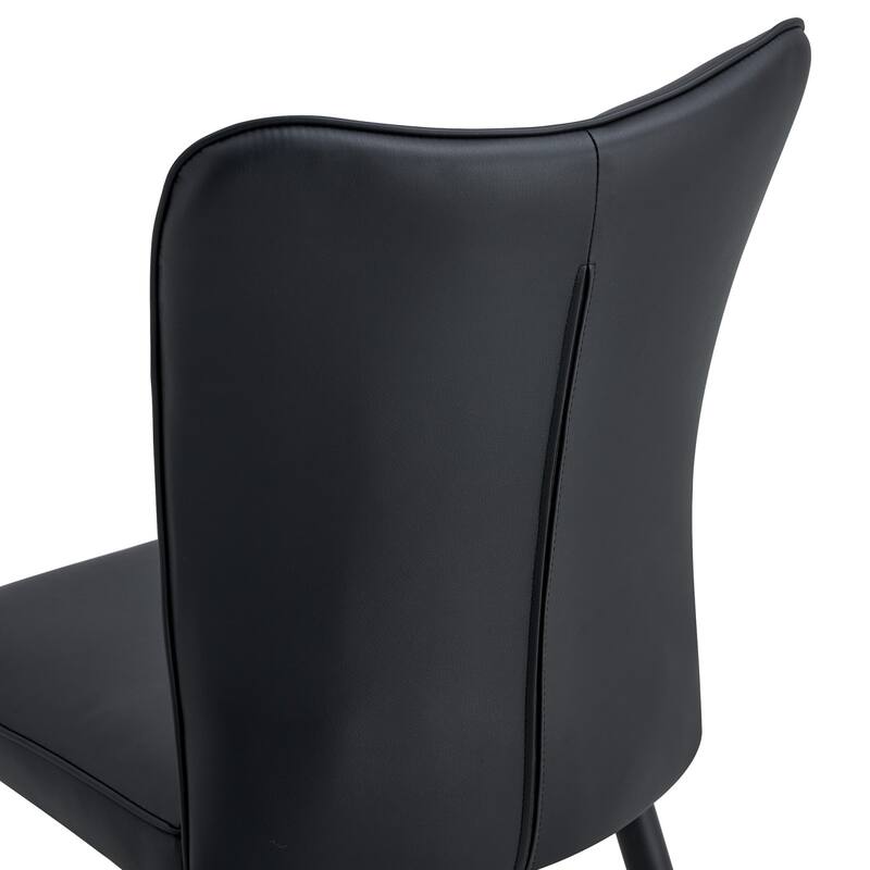 Dining Chair Set of 6/4/2, Modern Black PU Dining Chair