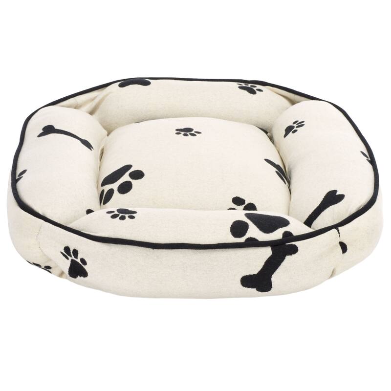 SAFAVIEH Pet Collection Paw & Bone Dog Bed