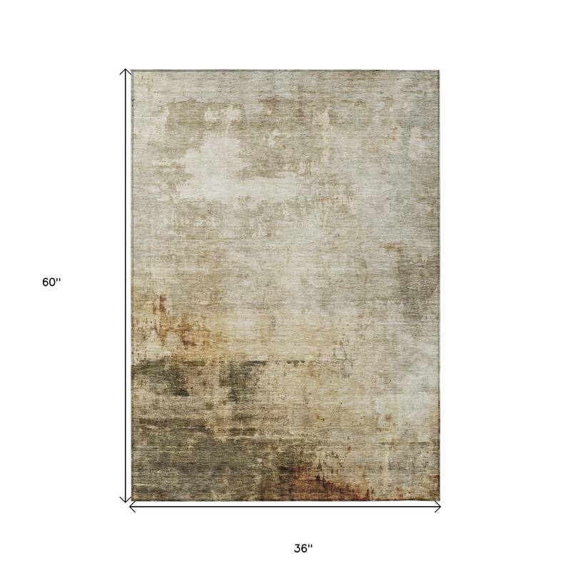 HomeRoots Abstract Transitional Rectangle Outdoor Rug